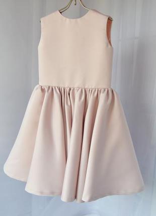 Пудровое ошатне атласну сукню для дівчинки розмір 1166 фото