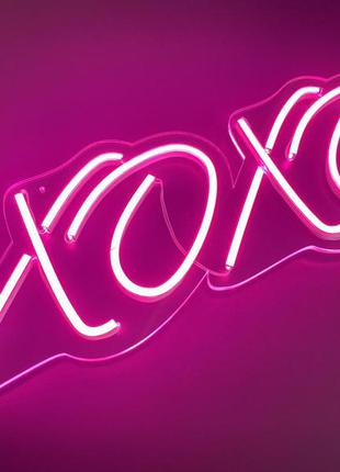 Напис неонова хо хо на акриловій основі (холодний неон)