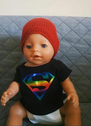 Build a bear workshop футболка для куклы/мишки superman dc comics