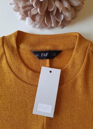 Стильне гірчичне міді плаття футболка f&f9 фото