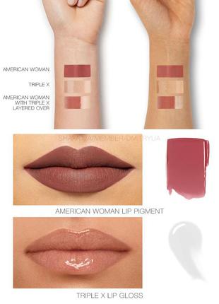 Набор nars жидкая матовая помада пигмент powermatte lip pigment american woman блеск triple gloss2 фото