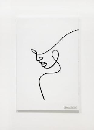 Інтер'єру єрна абстрактна настінна арт картина панно на холсті manific decor жінка спокуса 30*40 см2 фото