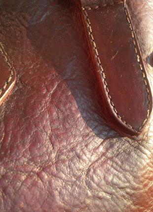 Винтажная вместительная кожаная стильная сумка шоппер mulberry оригинал италия кожа5 фото