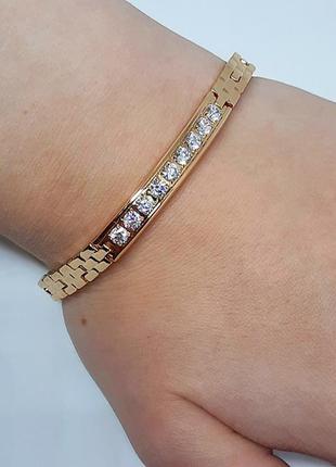 Браслет позолочений, браслетик, позолота, 19,5 см