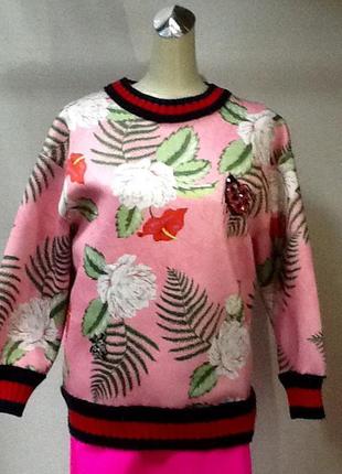 Свитшот свитер женский цветной  3\4 рукав