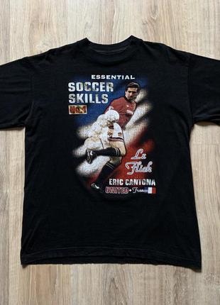Мужская винтажная ретро футболка с принтом eric cantona vintage1 фото