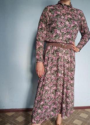 Винтажное платье, 100% район, jessica howard, цветастое, цветочный принт3 фото