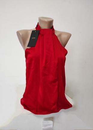 Блуза красная vesper фирменная блузка атласная червона жіноча атлас нова фірмова модна