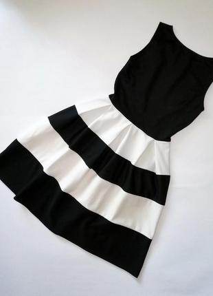 Платье трикотажное, молочный с черным cameo rose (камео рос) - 36 р.2 фото