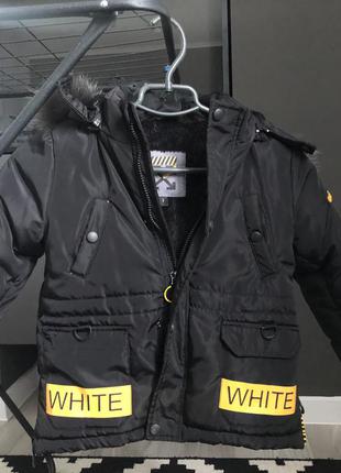 Зимняя куртка для мальчика off-white