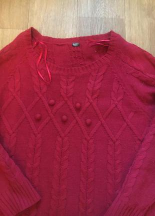 Батал великий розмір стильний теплий вовняний светр светрик кофта кофточка джемпер2 фото