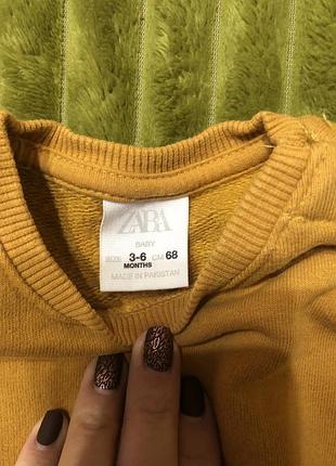 Свитшот zara на малышку 3-6 3
