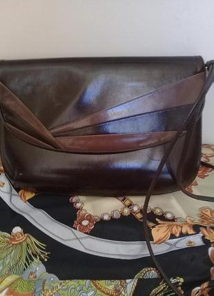 Шкіряна вінтажна сумка італія