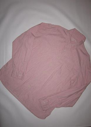 Стильная хлопковая рубашка оттенок розового1 фото