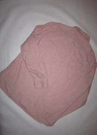Стильная хлопковая рубашка оттенок розового3 фото