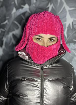 Плюшева балаклава зайчик