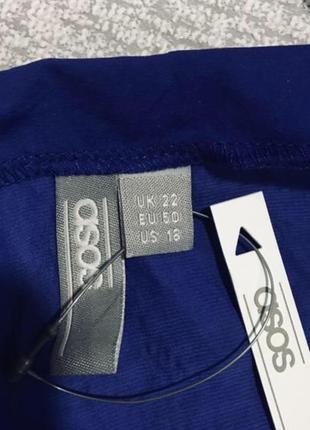 Костюм женский под шелк летний шорты и майка синий батал asos - 3xl,4xl.2 фото