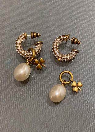 Сережки у стилі dior 4
