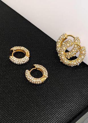 Сережки у стилі chanel 2