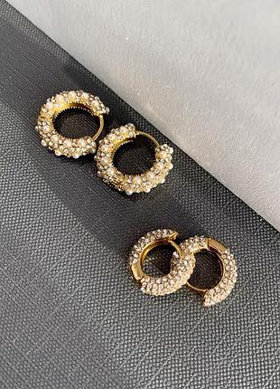 Сережки у стилі chanel 3