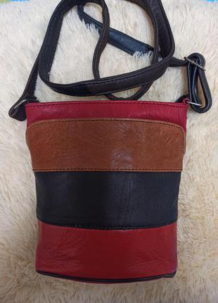 Брендовая кожаная двусторонняя сумка кросс боди gucci.1 фото