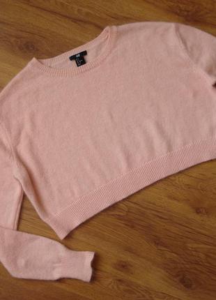 Ангоровый, укороченный свитер, h&m, р.s