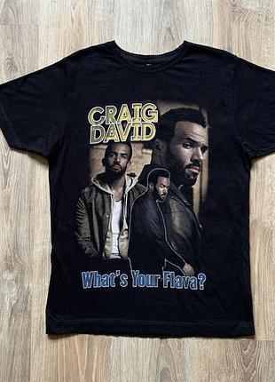 Мужская винтажная футболка с принтом craig david t-shirt