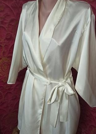 Балатный халат кимоно атлас presence lingerie2 фото