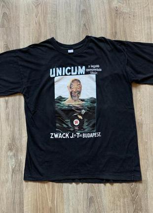 Мужская винтажная футболка с принтом y2k unicum hungarian