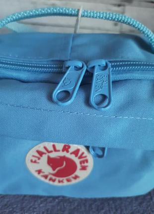 Бананка fjallraven kanken, сумка мини канкен, голубой, голубой сумочка4 фото