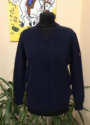 Тёплый свитер пуловер из плотной шерсти