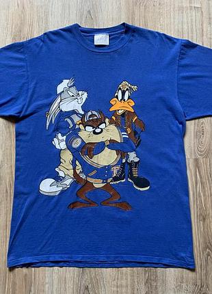Чоловіча рідкісна вінтажна бавовняна футболка з принтом looney tunes 1993
