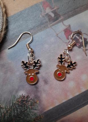 Серьги серьги олени украшения, бижутерия hand made