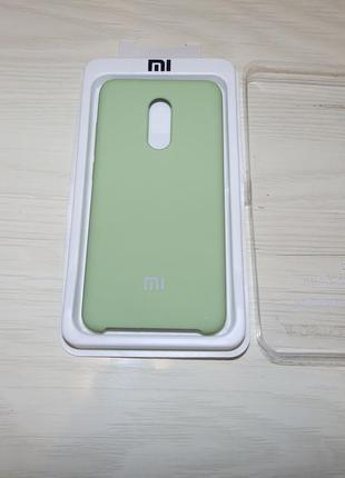 Чехол silicone cover для xiaomi redmi 5 серо-зелёный2 фото