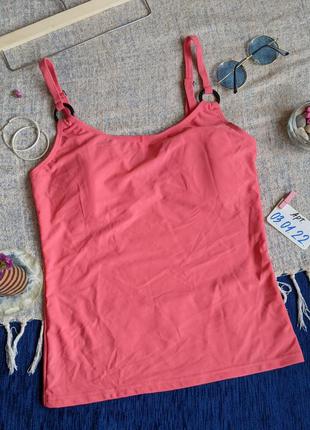 Топ танкини коралл  с чашками 38(40)