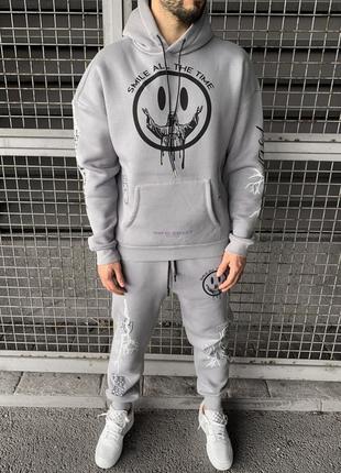 Сплртивный костюм оверсайз на флисе 🔥