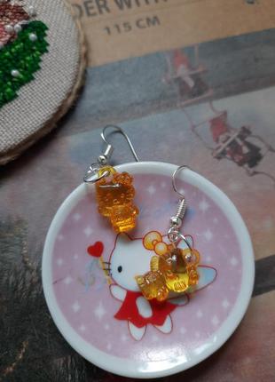 Hello kitty сережечки сережки серьги украшения бижутерия