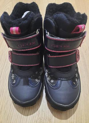 Ботинки зимние детские geox с мембраной amphibiox7 фото