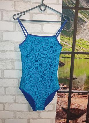 Суцільний купальник дитячий на ріст 152-158# відрядний дитячий купальник#