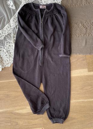 Трикотажный комбинезон с длинным рукавом поддева ромпер