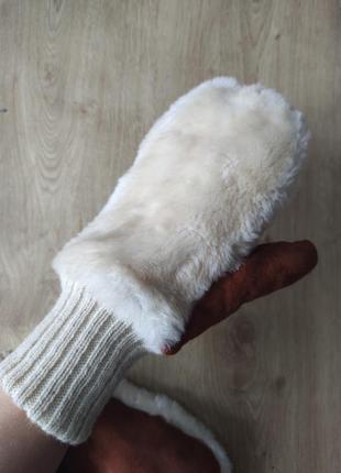 Жіночі шкіряні рукавиці на натуральній овчині, німеччина, р. 7 ( м).2 фото