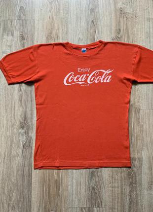 Чоловіча рідкісна вінтажна ретро бавовняна футболка з принтом vintage enjoy coca cola 1980