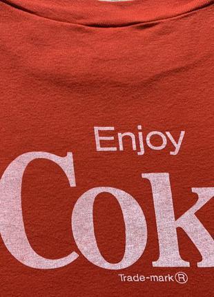 Чоловіча рідкісна вінтажна ретро бавовняна футболка з принтом vintage enjoy coca cola 19805 фото