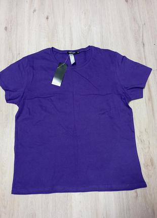 Базовая футболка оверсайз фиолетового цвета