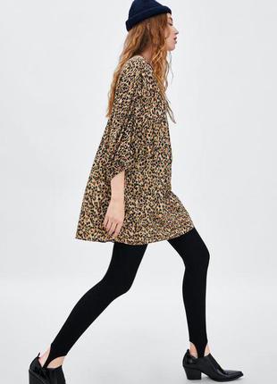 Платье туника в леопардовый принт zara2 фото
