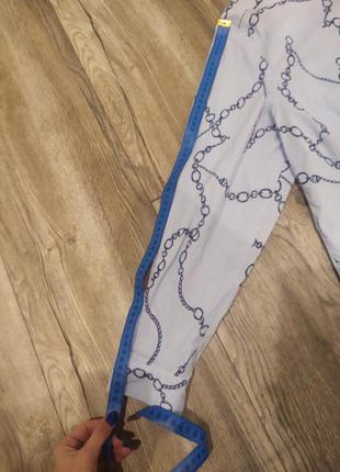 Сорочка в полоску голубого кольору в принт з ланцюгами chain print6 фото