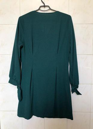 Зелёное платье на пуговицах zara3 фото