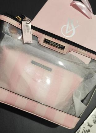 Ідея для подарунка зручна косметичка 2в1 am/pm beauty bag duo💕victorias secret вікторія сікрет вікторія сікрет оригінал2 фото