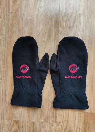 Перчатки варежки mammut windstopper l флисовые варежки mammut