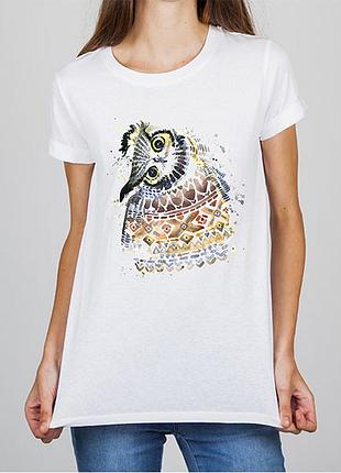 Женская футболка с принтом сова push it
